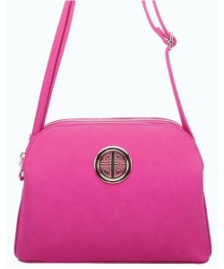 Messenger Handbag Design Faux Leather WU040NC FUCHSIA